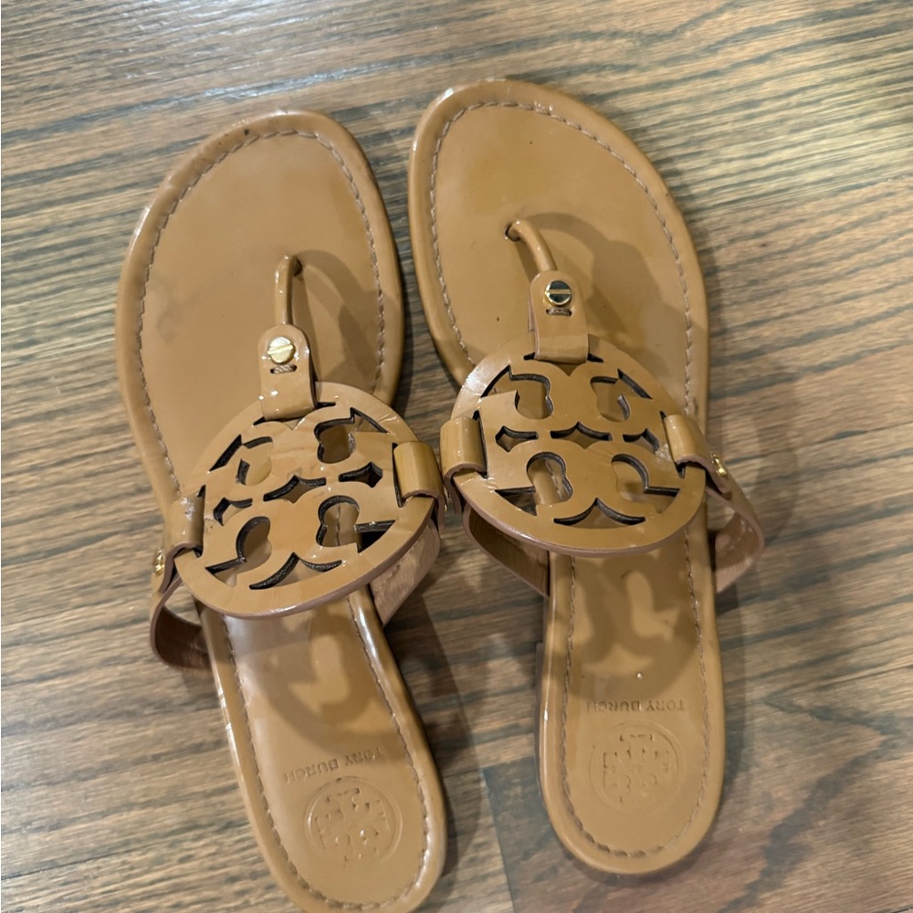Tory Burch Brown Leather Sandals